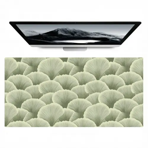 Waaier - Blad - Groen Muismat XXL klein 681 -zzz3d
