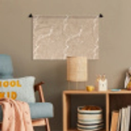 Beige - Marmer - Organisch - Wit Wandkleed katoen klein 269 -wsfeer4_kind