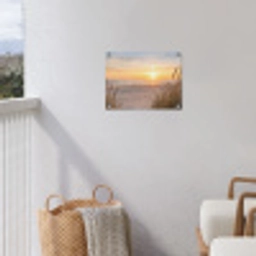 Zonsondergang - Duinen - Zee tuinposter los doek klein -sfeer8