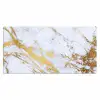 Marmer - Goud - Wit - Luxe - Marmerlook - Glitter Muismat XXL klein -3d_leeg