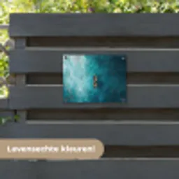 Bootje - Water - Blauw tuinposter los doek klein -sfeer3