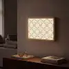 Bloemen - Patroon - Beige Light Box met batterij (Wandlamp) middel 907 -sfeer1