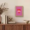 Girl power - Hart - Roze - Rood Light Box met kabel (Tafellamp) klein -sfeer2