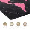 Wereldkaart - Roze - Marmer poster papier klein -closeup_NL