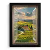 Doorkijk - Toscane - Uitzicht - Landschap - Zomer fotolijst zwart zonder passe partout klein -3d