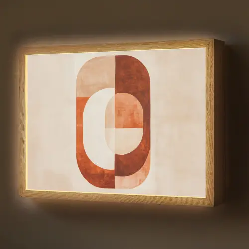 Illustratie - Abstract - Vormen - Rood Light Box met batterij (Wandlamp) middel -z3d_website