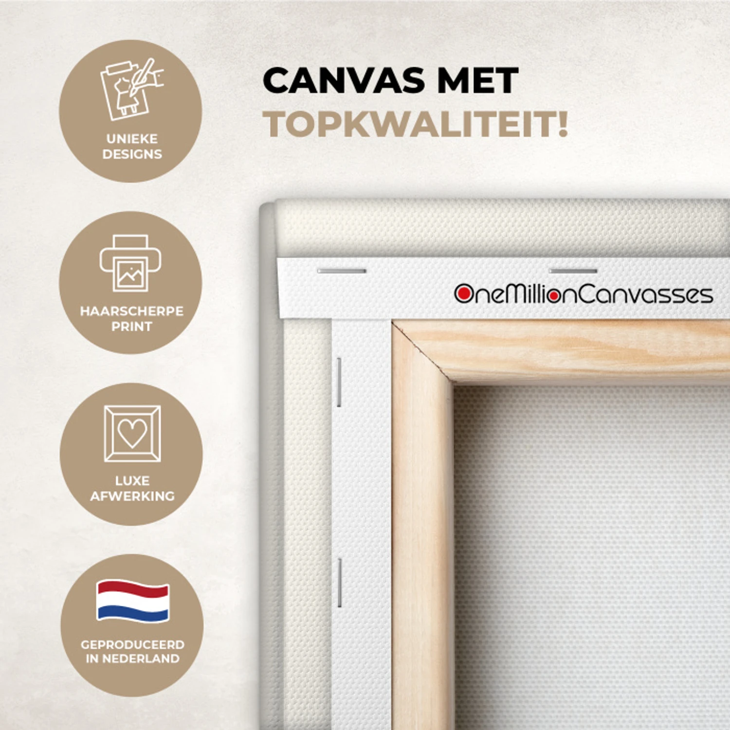 Schepijs - Hoorntje - Illustratie - Minimalistisch KitchenYeah - Keuken - Canvas klein -zcloseup