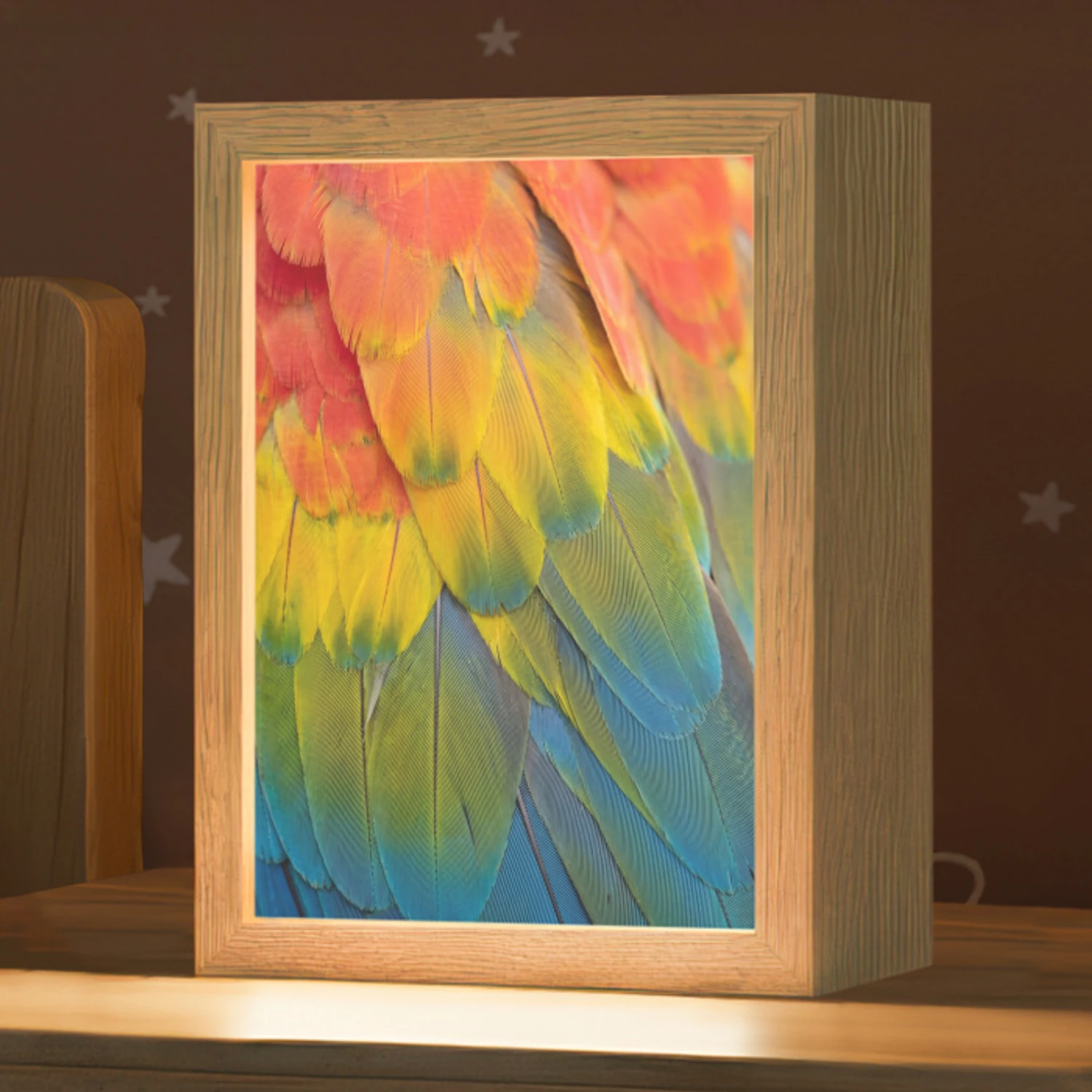 Veren - Ara - Kleurrijk Light Box met kabel (Kinderlampje) klein -zzz_3d_website