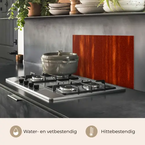 Oranje - Rood - Roest - Metaal keuken achterwand spatscherm klein 900 -usp_NL