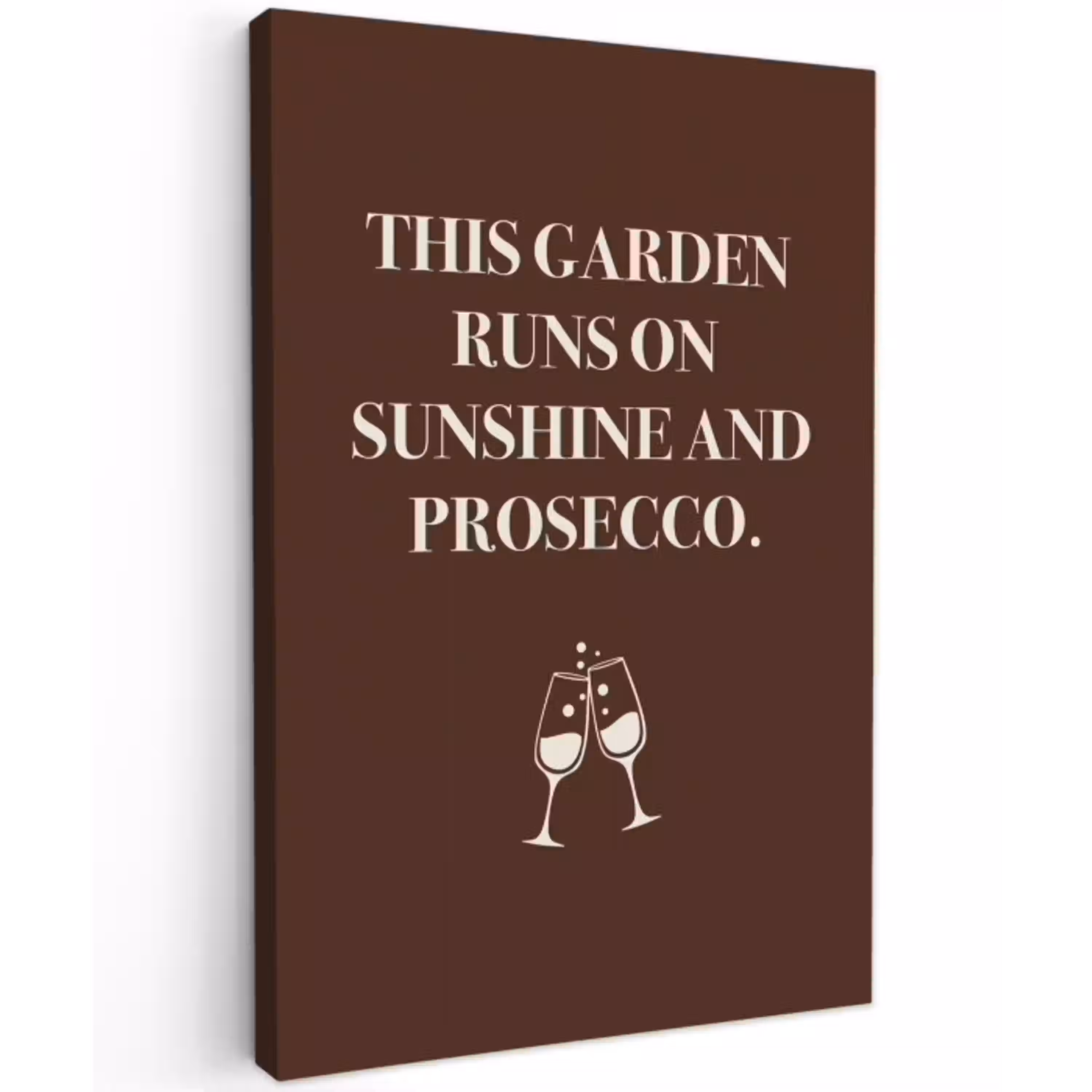 Bruin - Zomer - Quote - Drinken canvas 2cm klein -z3d