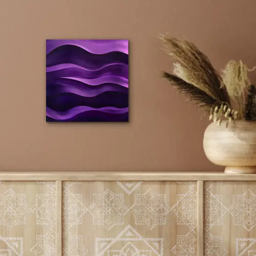 Golven - Abstract - Paars aluminium wit klein -sfeer4