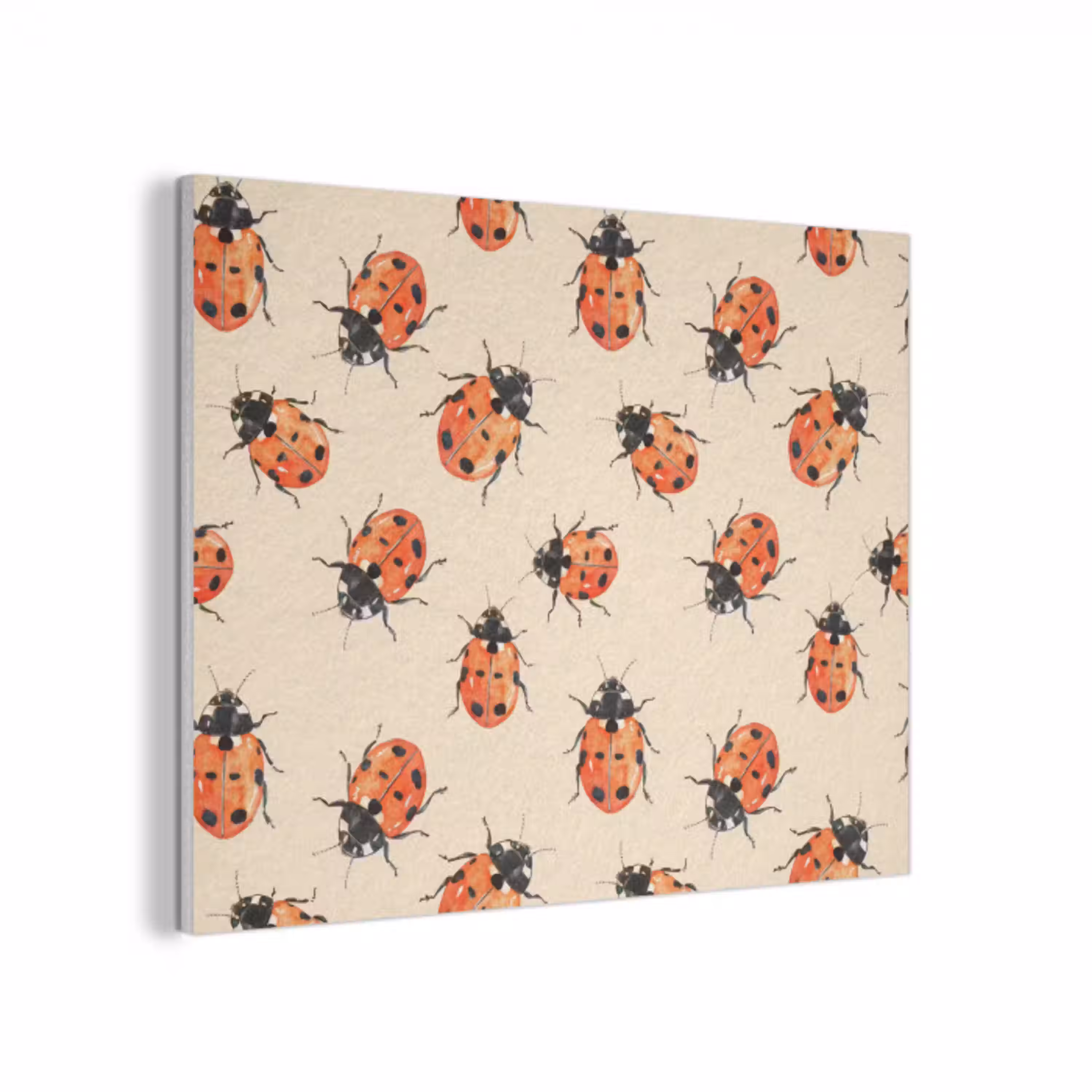 Lieveheersbeestjes - Patroon - Rood PET vilt klein 837 -3d