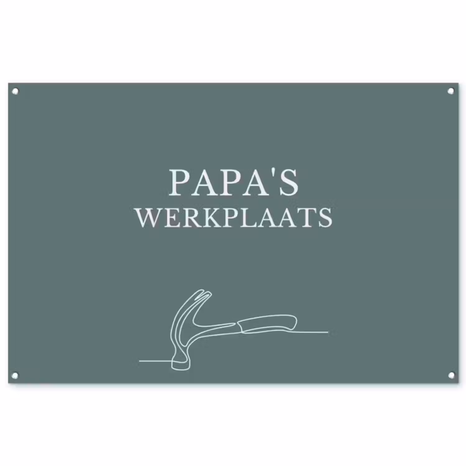 Tuinposter - Papa's Werkplaats
