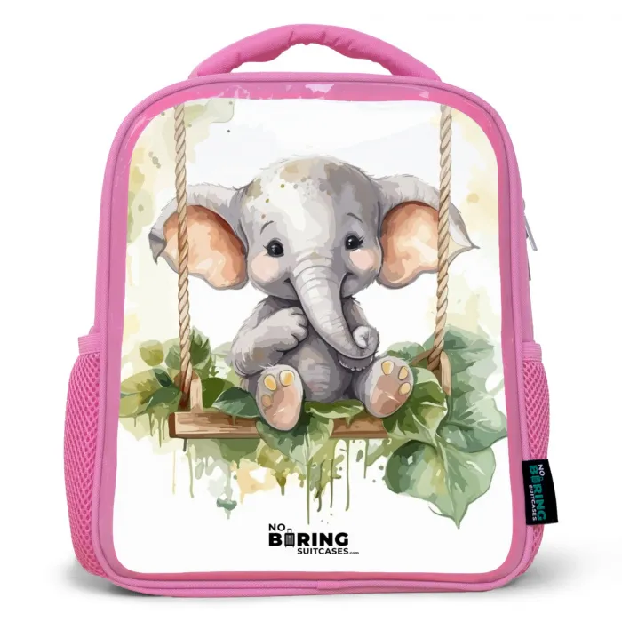 Onno olifant Kinderrugzak - Roze middel -3d