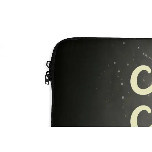 Cheers - Wijn - Zwart - Wit laptophoes neopreen klein -detail