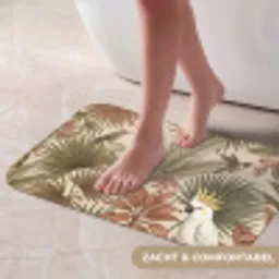 Tropisch - Vogels - Beige Badmat klein -USP_ZachtNL