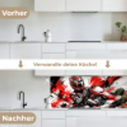 Kart - Coureur - Snelheid - Rood keuken achterwand 2 middel -voor-na_DE