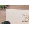 Koffie - Obessive Coffee Disorder - Beige muismat rubber klein -closeup