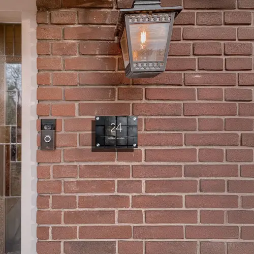 Zwarte houtblokken - Klassiek Naambord Rechthoek middel -sfeer7-rechthoek-S