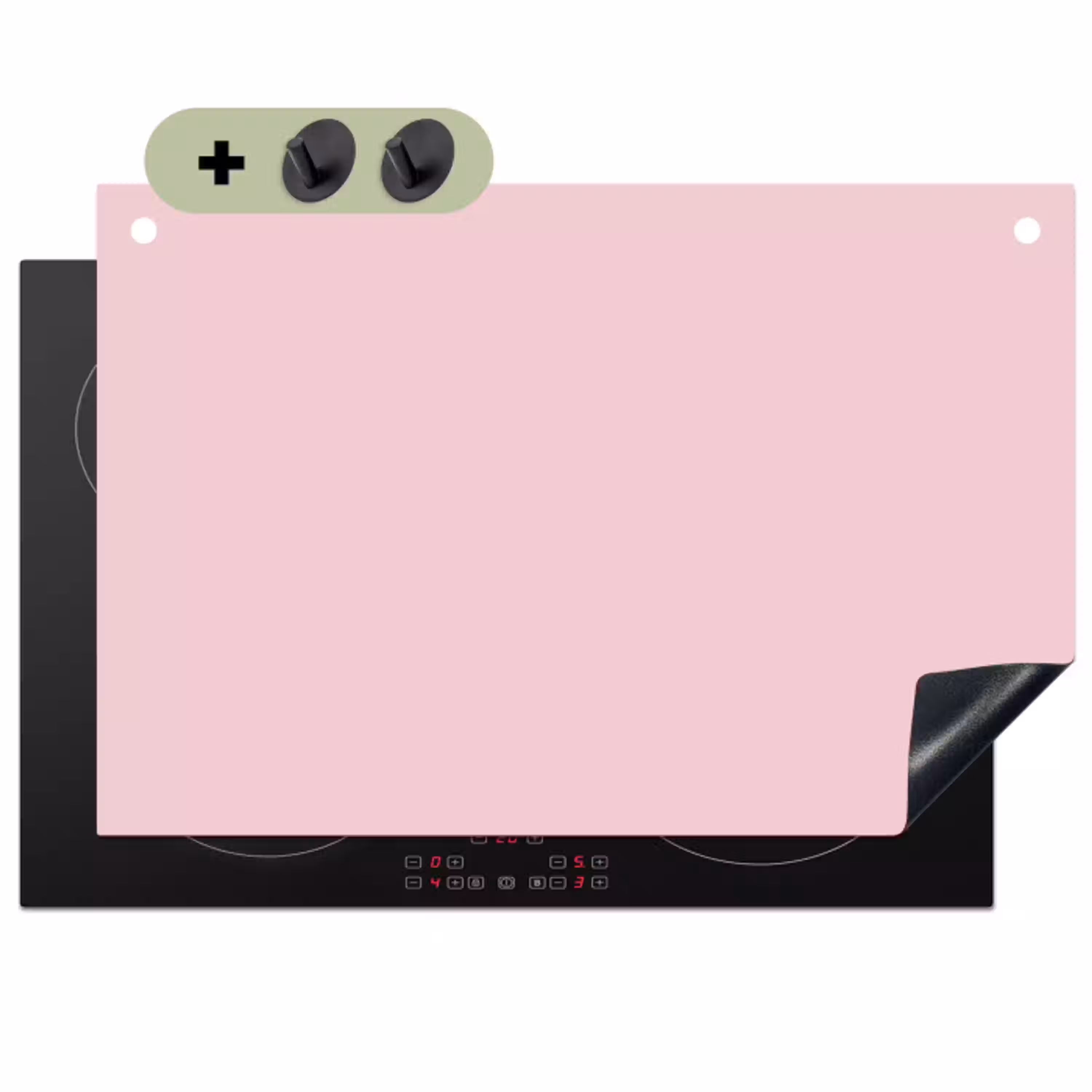 Blush - Pink - Roze Inductie beschemer met haakjes klein 777 -3d