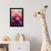 Bloemen - Roze - Watercolor - Kunst fotolijst zwart zonder passe partout klein -usfeer4_kinderkamer