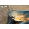 Vogels - Zon - Bomen - Groen Placemat vinyl groot -closeup