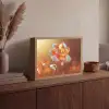 Glazen - Bloem - Zonlicht Light Box met batterij (Wandlamp) middel -sfeer2