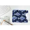Vissen - Bloemen - Blauw muismat rubber klein 262 -witbureau