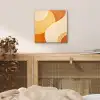 Abstract - Patroon - Modern - Beige - Oranje aluminium wit klein -sfeer3