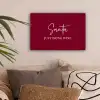 Santa - Wine - Rood - Kerst - Kerstman canvas 2cm klein -sfeer1