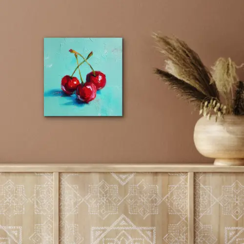 Kersen - Rood - Drie - Geverfd aluminium wit klein -sfeer4