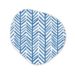 Patroon - Streep - Blauw Wandcirkel Organisch Forex 3mm klein 629 -3d
