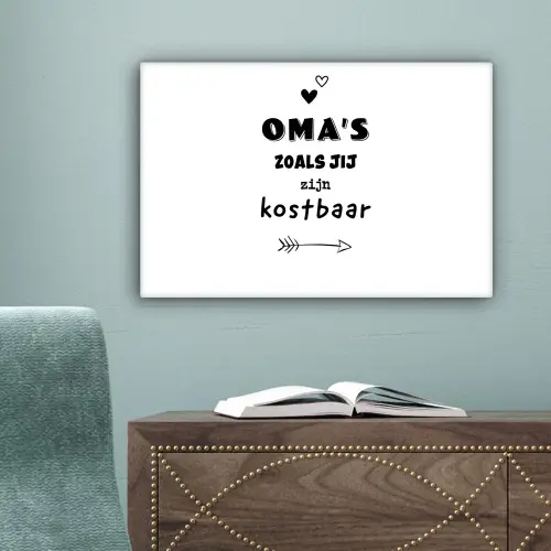 Quotes - Oma's zoals jij zijn kostbaar - Spreuken - Oma canvas 2cm klein -sfeer4