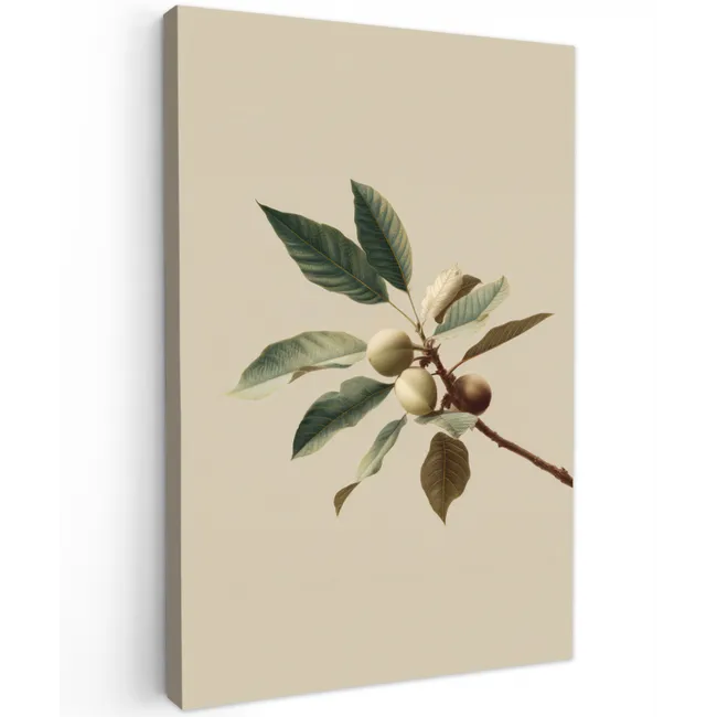 Tak - Groene Bladeren - Vruchten Tuinposter op houten frame 2 cm dik klein -3d