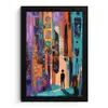 Abstract - Figuren - Kleurrijk fotolijst zwart zonder passe partout klein -3d