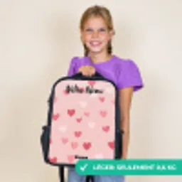 Hartjes - Patroon - Roze Rugzak - Zwart middel -sfeer4_FR