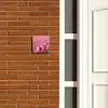 Roze tulpen - Sierlijk Naambord Vierkant klein -sfeer3-XS
