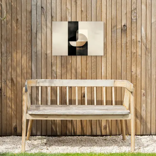 Modern - Vierkant - Vormen Tuinposter op houten frame 2 cm dik klein -sfeer4