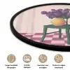 Stoel - Vaas - Bloemen - Geblokt Fotolijst rond zonder passe partout klein -closeup_NL