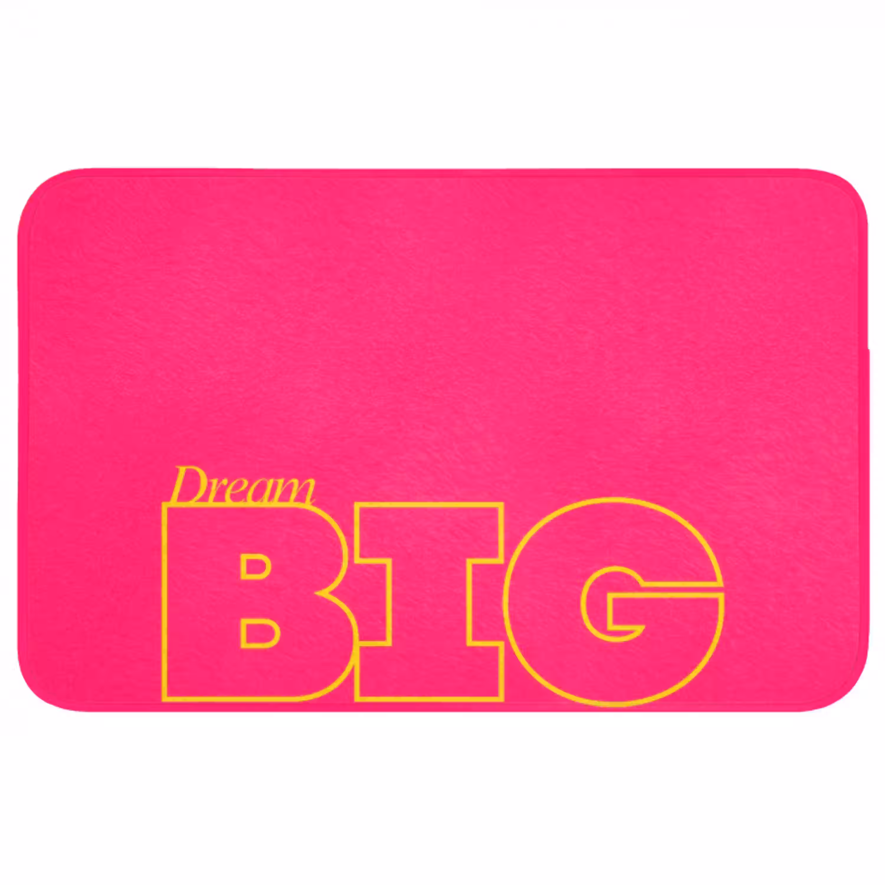 Minimalistisch - Roze - Dream big - Grafisch Badmat middel -3d