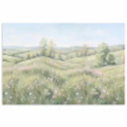 Bloemen veld - Bloemen - Groen poster papier klein -3d