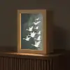 Vogel - Japandi - Groen Light Box met kabel (Tafellamp) klein -z3d_website