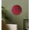 Lijnen - Rood - Beweging Wandcirkel kunststof plaat 5mm dik klein -sfeer3