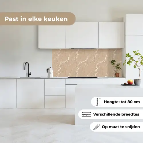 Beige - Marmer - Organisch - Wit keuken achterwand 2 middel 871 -sfeer4_NL