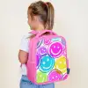Kleurrijke glimlachexplosie op wit canvas Kinderrugzak - Roze middel -sfeer2