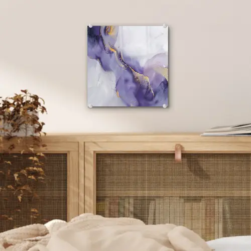 Paars - Modern - Marmer - Abstract plexiglas 5mm klein -sfeer4