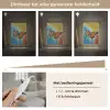 Vlinder - Kleuren - Kunst - Schilderij Light Box met kabel (Tafellamp) klein -USP_dimbaarNL