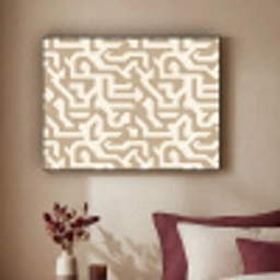 Modern - Abstract - Beige Textielframe zwart klein 947 -sfeer1