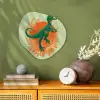 Dinosaurus - Groen - Planten - Cirkel Wandcirkel Organisch Forex 3mm klein -sfeer2