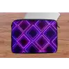 Gaming - Ruiten - Neon - Paars laptophoes neopreen klein -tafel